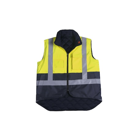 Lime Yellow Body Warmer Vest, Medium, Class 2